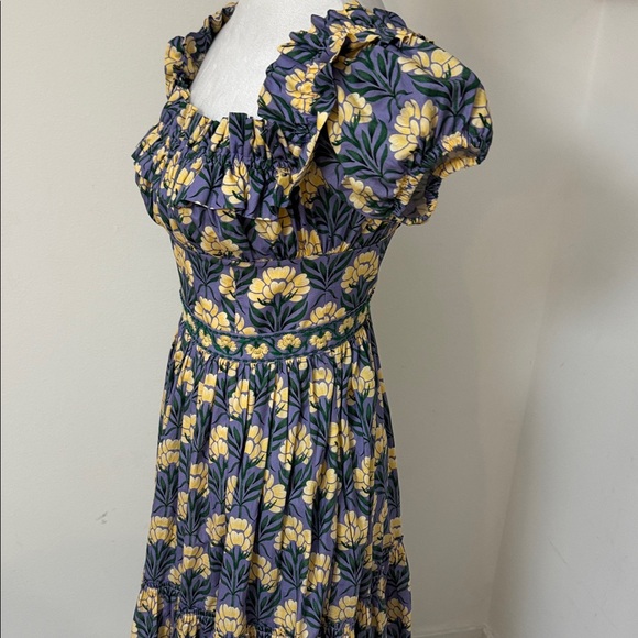 AGUA BENDITA Banana Semilla Otoño Cotton Midi Dress - Picture 11 of 11